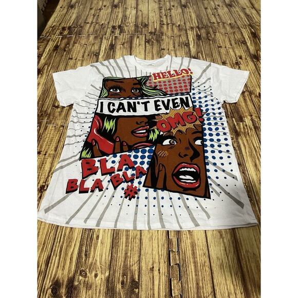 Brisco Brands T Shirt Comic Strip Sz XL “I Can’t Even” Bla Bla Bla - Picture 2 of 7